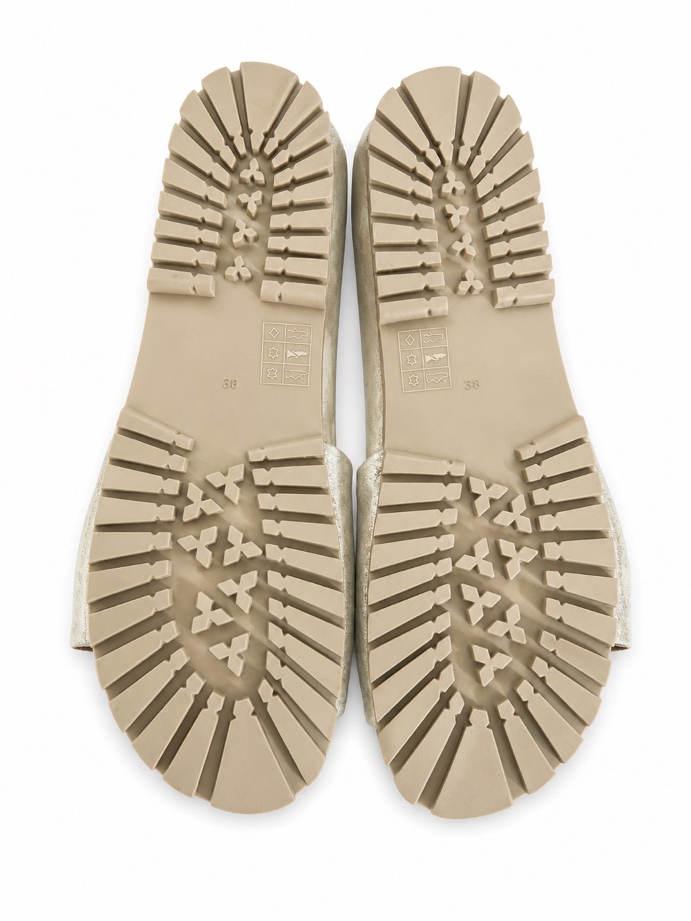 Jack Rogers Metallic Champagne Knot Slide Sandals NWOT - Picture 2 of 2